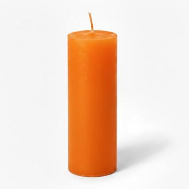 Imagem de 1 Vela Votiva De 7 Dias 260g Laranja Unidade Umbanda/Candomblé - Oferta