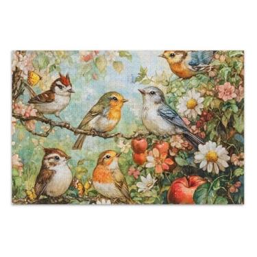 Imagem de Garden Birds Flowers Puzzle for Adults, 1,000 Piece Puzzle, Interlock Ideally, Home Decor for Men Women
