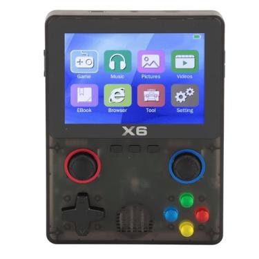 Imagem de Generic Console de Jogo Retro Portátil, Jogador de Jogo Portátil 3,5 Polegadas Tela IPS 2000mAh Bateria 60HZ para Interior (Preto Transparente)
