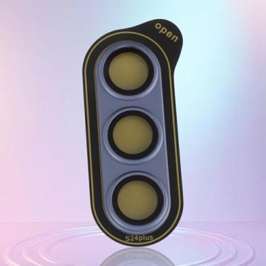 Imagem de 1 peça de capa de lente de telefone 5H brilhante protetor de lente de câmera para Samsung Galaxy S24 Plus vidro roxo