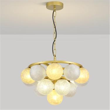 Imagem de OUFULA Lustre Moderno LED Moda Arte Sala de Estar Restaurante Quarto Villa Hotel Balcão Escadas Café Bar Lâmpada Pendente (F E D44CM)