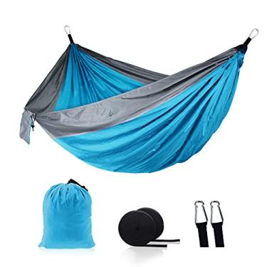 Imagem de Rede de Nylon Ampliada Balanço Indoor Camping Viagem Caminhada 210T Artigos com Bolsa Armazenamento Laços Fivela para Uso em Casa