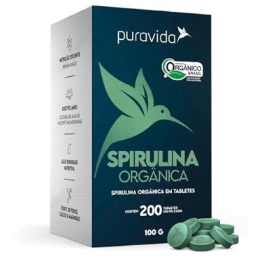 Imagem de Spirulina Orgânica de 500 mg com 200 Tabletes de 100g-Pura Vida