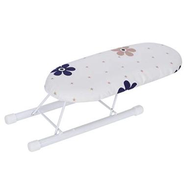 Imagem de Aramox Mini Tábua de Passar Roupa, Manga Dobrável Multifuncional, Punhos, Mesa de Passar Roupa Com Tubo de Aço Espesso para Uso Em Viagens Domésticas (cachos apertados de flores)