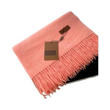 Imagem de Cachecol Feminino Grosso E Quente De Cashmere 2024 Inverno Cor Sólida 