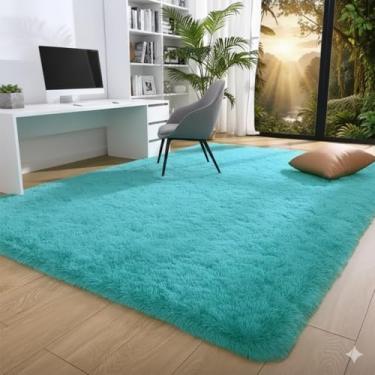 Imagem de Tapete Felpudo Sala ou Quarto 2,00 x 1,50 (Verde)