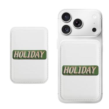 Imagem de Porta-cartão magnético para iPhone, capa fina de couro PU, capa para cartão, capa traseira para cartão, acessório de telefone fofo