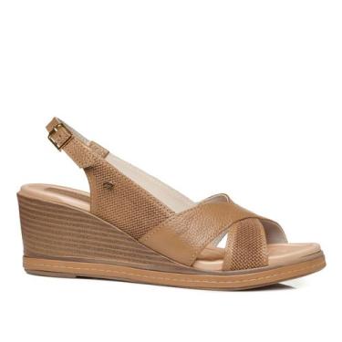 Imagem de Sandalia Pegada Feminino em Couro Caramelo 233953-02, 37