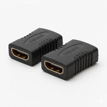 Imagem de Kit Adaptador HDMI 2 Conectores Extensores Fêmea para Fêmea - Compatível com Monitor TV PC HDTV 4K
