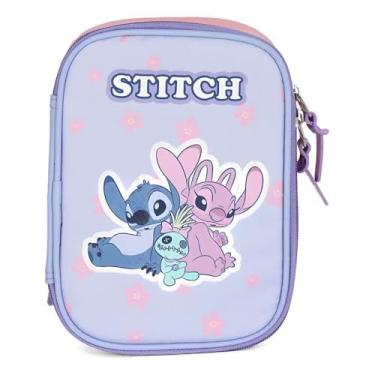 Imagem de Estojo Escolar Box Stitch e Angel - Roxo Et50094sc - Luxcel