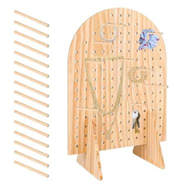 Imagem de Display de Mesa com Pegboard | Prateleira de Resistente - Prateleira E Balcão Para Exposição De Joalharia,Para Lojistas E Venda Em Eventos E Organização De Artigos De Casa