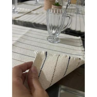 Imagem de Jogo Americano 07 PeçAs. ContéM 06 Lugares E 01 Trilho De Mesa, Tecido AlgodãO.(JGAM12)