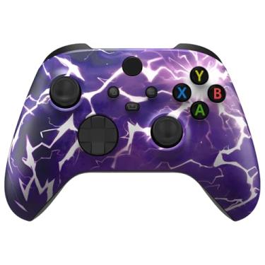 Imagem de eXtremeRate Capa personalizada para controle Xbox Series X & S - revitalize seu controle - Acessórios de substituição Thunder Magic Capa frontal para controle Xbox Core [controle não incluído]