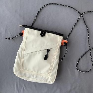 Imagem de Bolsa transversal compacta unissex para estudantes, crianças, design moderno à prova d'água para telefone, chaves e carteira, Bege, Small