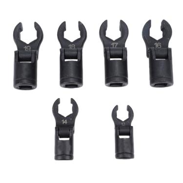 Imagem de aqxreight Conjunto de Chave de pé de Corvo, Cabeça Flexível, Soquete de Linha de Combustível, 6 Pontos, 12mm, 14mm, 16mm, 17mm, 18mm, 19mm, Abertura, Catraca, Chave de Torção, Espaços