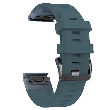 Imagem de VEVEL Pulseira de relógio de 20 mm para Garmin Fenix 6S 6SPro 5S 5SPlus Descent Mk2S D2 Delta Silicone Quick Release Watch Easy Fit Pulseira (Cor: Q, Tamanho: Para Fenix 6S)