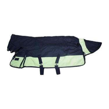 Imagem de Aymzbd Manta de inverno para cavalos, cobertor para estábulo, proteção abdominal à prova de frio, manta para cavalos 600D, vestuário equestre à, Navy Blue M