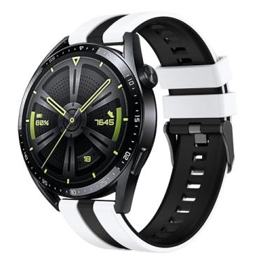 Imagem de Clouism Pulseira de relógio de silicone de 20 mm, 22 mm, para HUAWEI WATCH GT 5/4/3/2 (B2,20 mm)