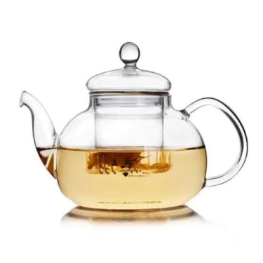 Imagem de CHALEIRA VIDRO INFUSOR 600ML BULE BOROSSILICATO CHA CAFE