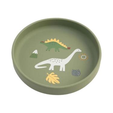 Imagem de Prato De Silicone Para Bebês Dinossauro Livre De BPA Bandeja De Comida