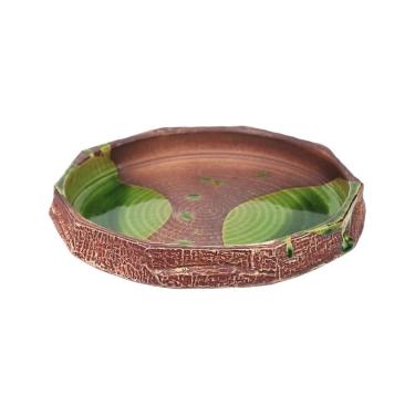 Imagem de Pires de plantas Bandeja coletora de gotas vintage em cerâmica poligonal para mesa, estilo chinês, ideal para arranjos florais