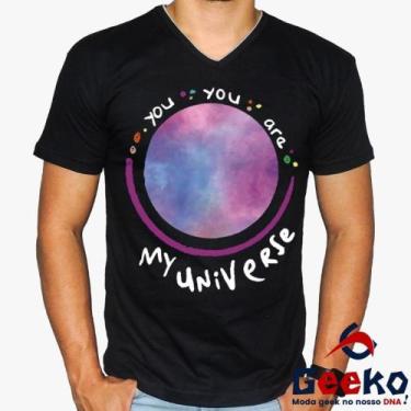 Imagem de Camiseta Coldplay 100% Algodão You You Are My Universe BTS Rock Altern
