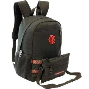 Imagem de Mochila Esportiva Flamengo Com Bolsa Tranversal Oficial Licenciada - Ref 14013-Unissex