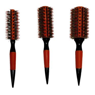 Imagem de Kit 3 Escovas Térmicas Profissionais Mofashi de Cerdas Mistas De Javal