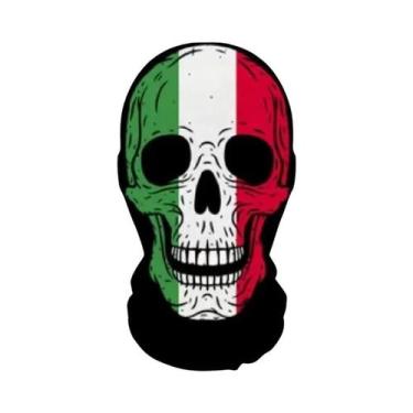 Imagem de Máscara De Esqueleto Assustadora Para Halloween, Capuz De Malha Elásti