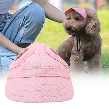 Imagem de Naroote Boné de Beisebol Ajustável para Cães e Gatos, Chapéu Respirável Ao Ar Livre para Viagens de Verão, Material de Lona Esportiva, Proteção UV, Adequado para Animais de Estimação Pequenos, (L)