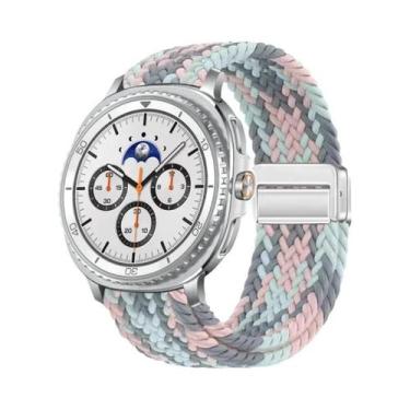 Imagem de Pulseira Magnética De Nylon Trançado De 40mm 44mm 46mm Para Samsung Ga