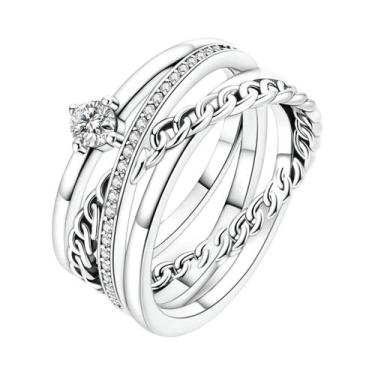 Imagem de Anel De Prata 925 Feminino Estrela Sol Borboleta Zircônia Joia De Noiv