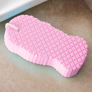 Imagem de Esponja de banho | Esponja de banho esfoliante | Ferramenta de esfregar macia reutilizável limpador de costas para adultos, mulheres grávidas, crianças, rotina de banheiro