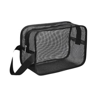 Imagem de Bolsa Organizadora De Banho Em Malha De Grande Capacidade, Multifuncio