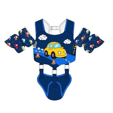 Imagem de Gogokids Colete de natação infantil para crianças de 11 a 29,9 kg, boias de segurança duplas, asas de água, jaqueta de natação infantil com alças removíveis na virilha para meninos e meninas de 1 2, 3