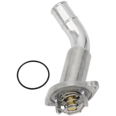 Imagem de IRONTEK Conjunto de caixa de termostato 902-800 Upgrade de alumínio adequado para Buick 04-07 Rainier, para Chevrolet 02-09 Trailblazer, para GMC 2002-2009 Envoy, para Isuzu 03-07 Ascender, para Saab