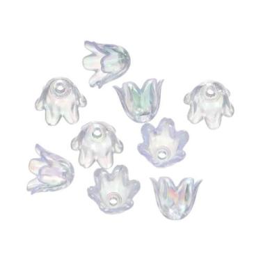 Imagem de Tampas De Pérolas Acrílicas Coloridas Em Forma De Flor De Lírio, 50 a 