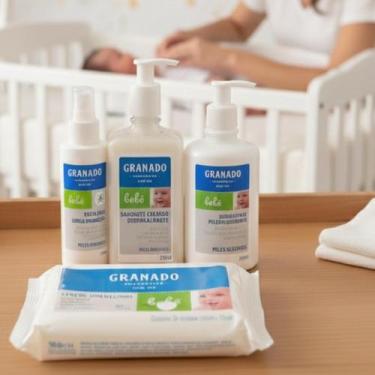 Imagem de Kit Completo Granado Dermocalmante Bebê 4 Itens  Higiene, Hidratação e