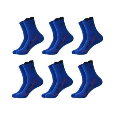 Imagem de Meias Esportivas Masculinas De Basquete E Corrida, 6 Pares, Curta, Res