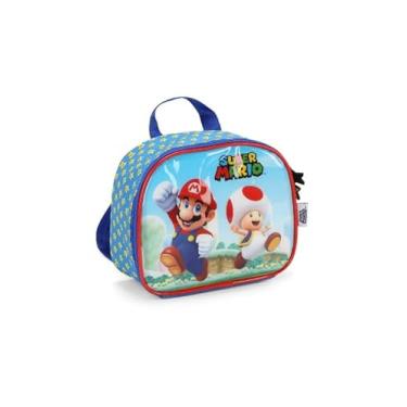 Imagem de Lancheira Escolar Térmica Masculina Super Mario Bros by Luxcel 39443 (AZUL)