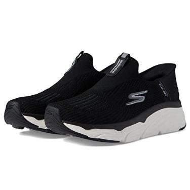 Imagem de Skechers Tênis feminino sem uso das mãos sem cadarço com amortecimento máximo Elite-Smooth Transition, Preto/branco, 38