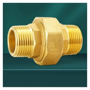 Imagem de H59 Latão 1/5.1 cm 3/10.2 cm 2.5 cm 5.1 cm BSPP Rosca Macho para Macho Encaixe de Tubulação União Engrossamento Junta Água Gás Adaptador Conector Acoplador (1/5.1 cm)