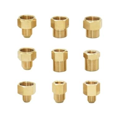 Imagem de Latão macho fêmea 1/5.1 cm M14 M18 M22 3/20.3 cm Conector de rosca passo do dente torneira de água cobre 1,5 mm máquina de lavar acoplador de banheiro WWECCQIJ(K)