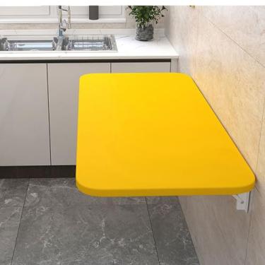 Imagem de ZXLPHA Bancada de trabalho dobrável montada na parede, mesa de lavanderia para roupas dobráveis, prateleira dobrável para estação de trabalho, mesa de parede resistente estável, mesas de parede para