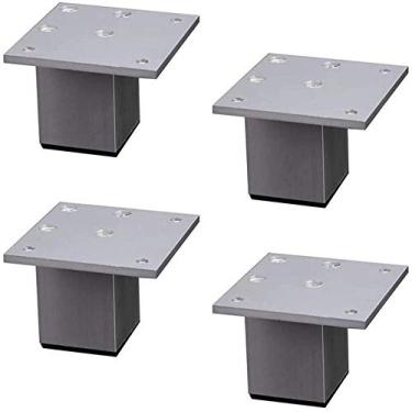 Imagem de U5GAAALPPQ9 4 peças de pernas de móveis de liga de alumínio, pés de armário de metal, pernas de suporte de pés de móveis, pernas de armário TV, banheiro, mesa de café, pernas de sofá, pernas de cama