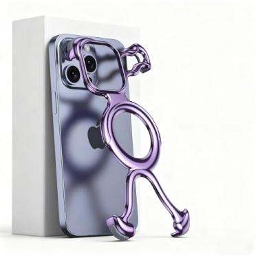 Imagem de HUHUCASE Capa para celular Iphne 16/15/14/13ProMax Xiake Liquid Capa protetora magnética antiqueda sem bordas (roxa, iPhone 13 ProMax)