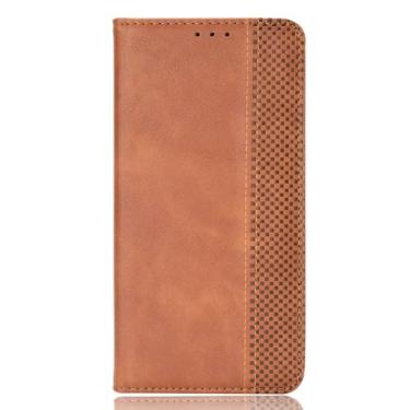 Imagem de Capa para vivo X200 FE Case cover,Capa de caso de flip de couro Case,Caso de telefone de carteira,Caso de telefone de carteira com slots de cartão-Brown