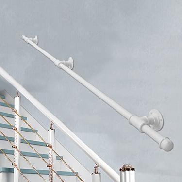 Imagem de Corrimão de escada para corredor Villa Loft antiderrapante para idosos e deficientes kit de 210 cm com grade de segurança e haste de suporte