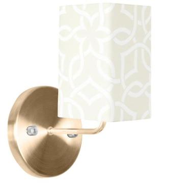 Imagem de Arandela New Cobre De Cupula Quadrada Elos Bege - MARRYLUZ