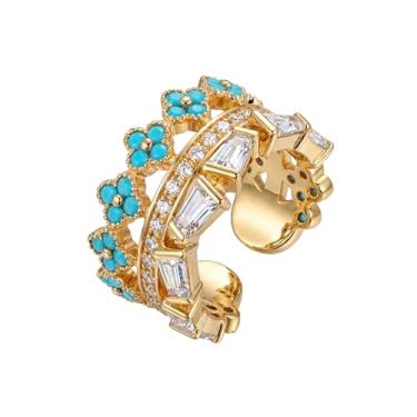 Imagem de MEVECCO Brinco de orelha sem piercing para mulheres, banhado a ouro 18 quilates delicados, cartilagem, prendedor de pressão, piercings falsos, minimalistas, argolas abertas, presentes, Sem pedra